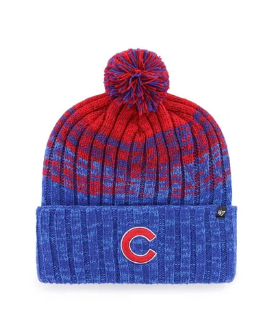 47 Brand Men's Royal Chicago Cubs Cascade Cuffed With Pom Knit Hat