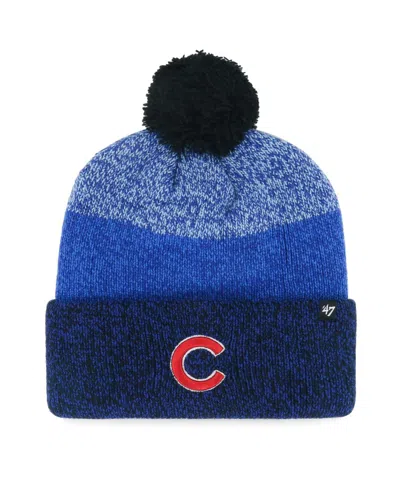 47 Brand Men's Royal Chicago Cubs Darkfreeze Cuffed Knit Hat With Pom