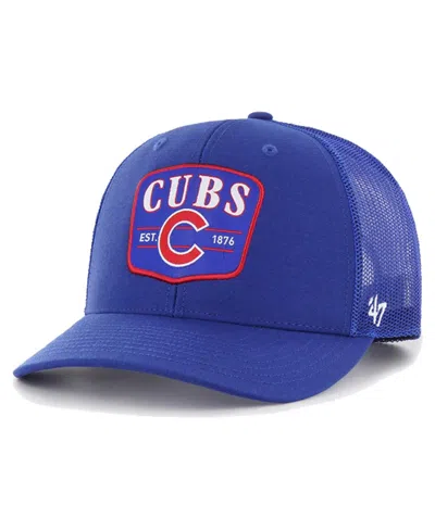 47 Brand Men's Royal Chicago Cubs Squad Trucker Adjustable Hat In Blue