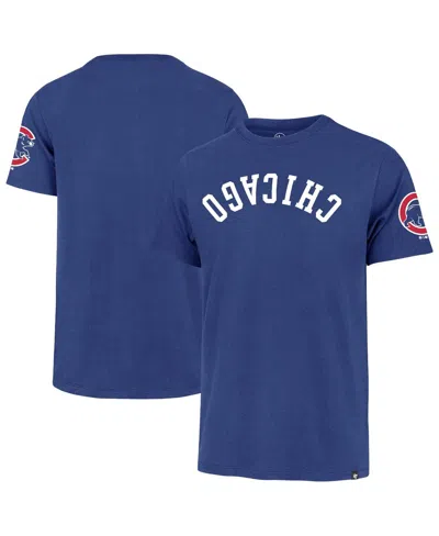 47 Brand Men's Royal Chicago Cubs Upside Down Two-peat Franklin T-shirt In Blue