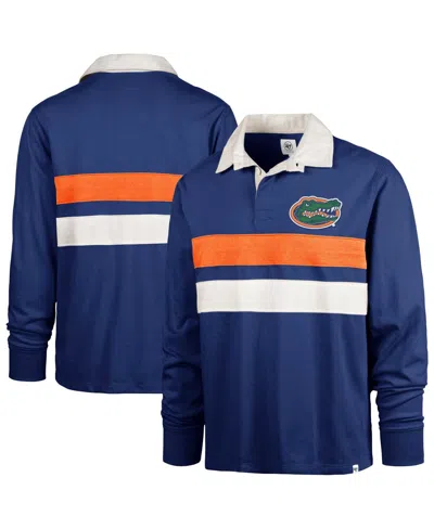 47 Brand Men's Royal Florida Gators Clubhouse Knox Thames Long Sleeve Rugby Polo Shirt In Blue