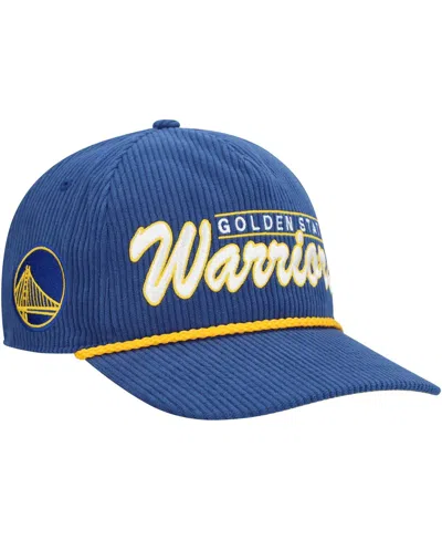 47 Brand Men's Royal Golden State Warriors Double Header Sidepatch Cord Hitch Adjustable Hat In Blue