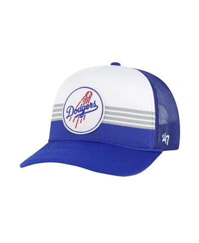 47 Brand Men's Royal Los Angeles Dodgers Lift Off Foam Front Mesh Trucker Adjustable Hat