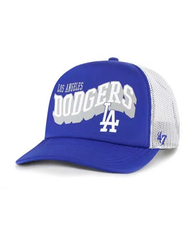 47 Brand Men's Royal Los Angeles Dodgers Meander Foam Trucker Snapback Hat In Blue