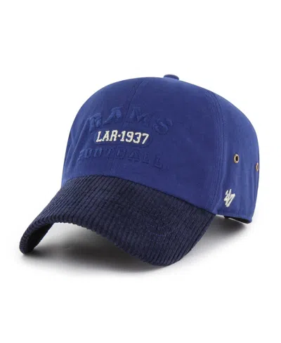 47 Brand Men's Royal Los Angeles Rams Ridgeway Clean Up Adjustable Hat In Blue