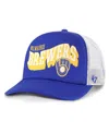 47 Brand Men's Royal Milwaukee Brewers Meander Foam Trucker Snapback Hat In Blue