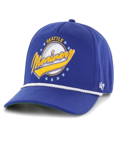 47 Brand Men's Royal Seattle Mariners Wax Pack Collection Premier Hitch Adjustable Hat In Blue