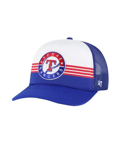 47 Brand Men's Royal Texas Rangers Lift Off Foam Front Mesh Trucker Adjustable Hat In Blue