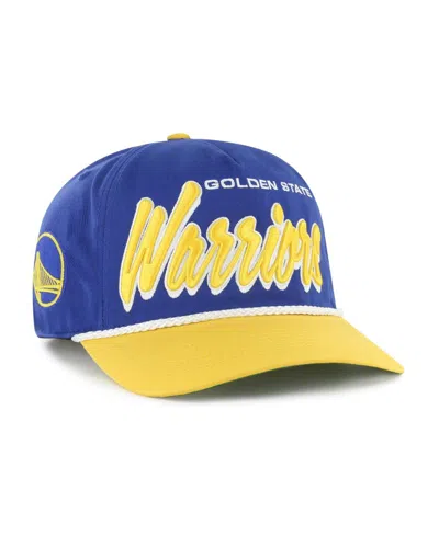 47 Brand Men's Royal/gold Golden State Warriors Dropshadow Rope Hitch Adjustable Hat In Multi