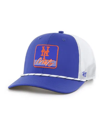 47 Brand Men's Royal/white New York Mets Scratch Adjustable Trucker Hat In Blue