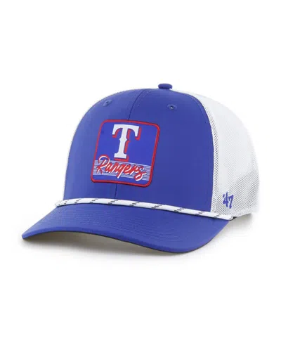47 Brand Men's Royal/white Texas Rangers Scratch Adjustable Trucker Hat In Royal,white