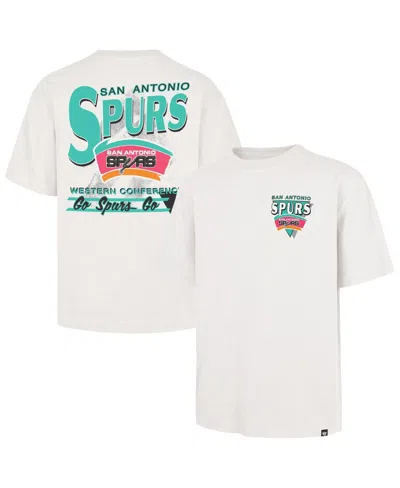 47 Brand Men's San Antonio Spurs Under Bar Foundation T-shirt In White