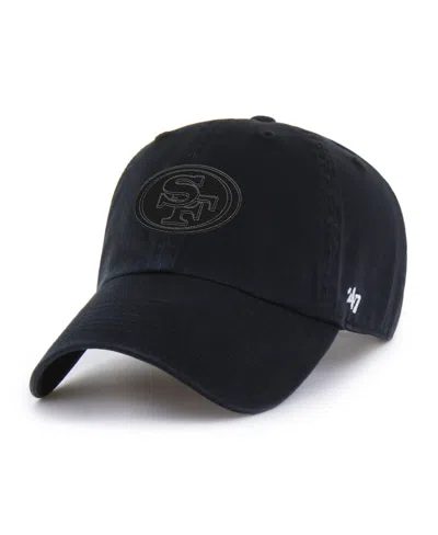 47 Brand Men's San Francisco 49ers Clean Up Adjustable Hat In Black