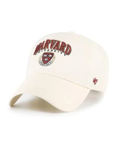 47 Brand Men's Sand Harvard Crimson Clean Up Adjustable Hat In Neutral