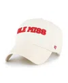 47 Brand Men's Sand Ole Miss Rebels Vault Clean Up Adjustable Hat In Sand