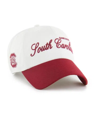 47 Brand Men's Sand South Carolina Gamecocks Contemporary Basics Foundation Clean Up Adjustable Hat In White