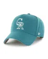 47 Brand Men's Teal Colorado Rockies Ballpark Offside Adjustable Hat