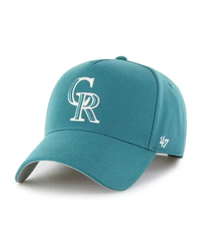 47 Brand Men's Teal Colorado Rockies Ballpark Offside Adjustable Hat In Blue