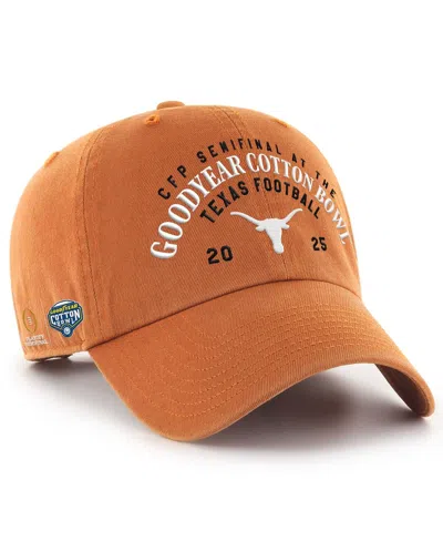 47 Brand Men's Texas Orange Texas Longhorns College Football Playoff 2025 Cotton Bowl Clean Up Adjustable Hat