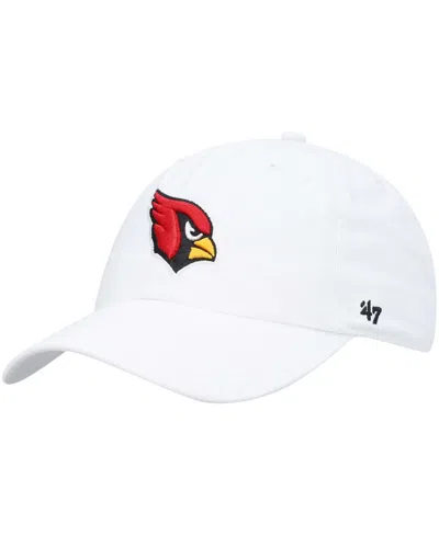 47 Brand Men's White Arizona Cardinals Clean Up Adjustable Hat
