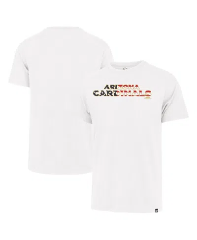 47 BRAND MEN'S WHITE ARIZONA CARDINALS FLAG SCRIPT FRANKLIN T-SHIRT