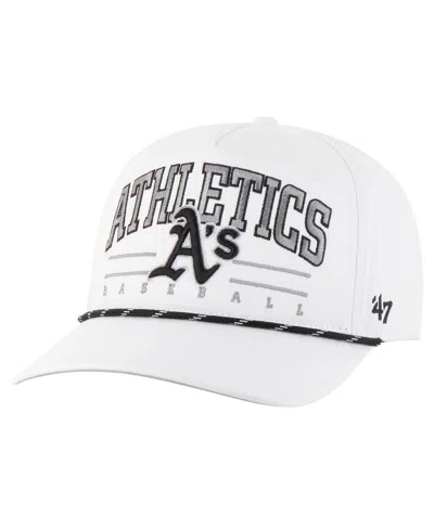 47 Brand Men's White Athletics Roscoe Speckle Hitch Adjustable Hat