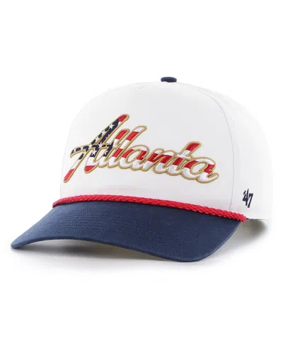 47 Brand Men's White Atlanta Falcons Patriotic Overhand Hitch Adjustable Hat