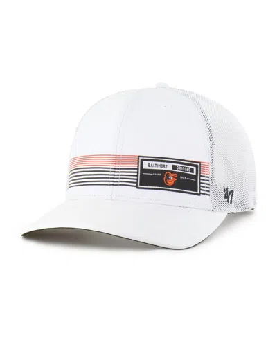 47 Brand Men's White Baltimore Orioles Rangefinder Brrr Trucker Adjustable Hat