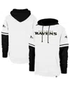 47 Brand Men's White Baltimore Ravens Trifecta Shortstop Pullover Hoodie In White