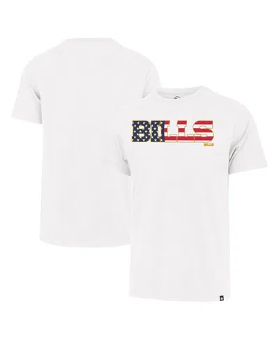 47 Brand Men's White Buffalo Bills Flag Script Franklin T-shirt