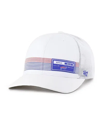 47 Brand Men's White Buffalo Bills Rangefinder Trucker Adjustable Hat
