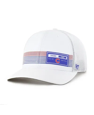 47 Brand Men's White Chicago Cubs Rangefinder Brrr Trucker Adjustable Hat