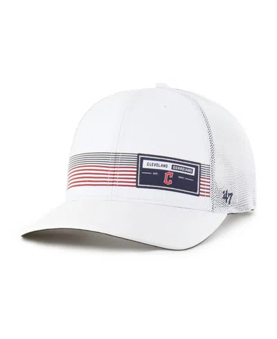 47 Brand Men's White Cleveland Guardians Rangefinder Brrr Trucker Adjustable Hat