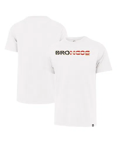 47 Brand Men's White Denver Broncos Flag Script Franklin T-shirt