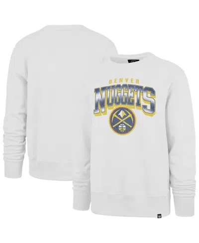47 Brand Men's White Denver Nuggets Spotlight Headline Pullover Sweatshirt