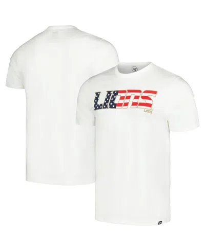 47 Brand Men's White Detroit Lions Flag Script Franklin T-shirt