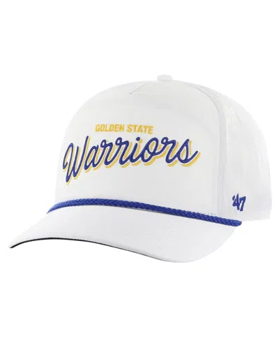 47 Brand Men's White Golden State Warriors Fairway Hitch Brrr Adjustable Hat