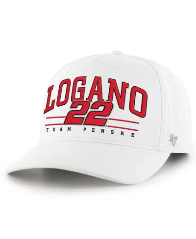 47 Brand Men's White Joey Logano Roscoe Hitch Adjustable Hat