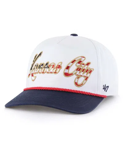 47 Brand Men's White Kansas City Royals Patriotic Overhand Hitch Adjustable Hat