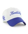 47 Brand Men's White Kentucky Wildcats Contemporary Basics Foundation Clean Up Adjustable Hat In White