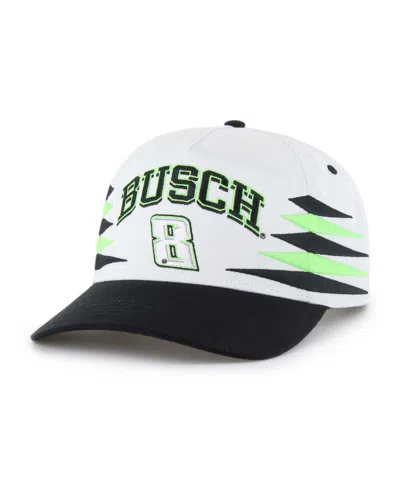 47 Brand Men's White Kyle Busch Diamond Cut Hitch Adjustable Hat