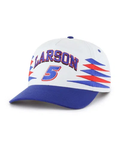 47 Brand Men's White Kyle Larson Diamond Cut Hitch Adjustable Hat