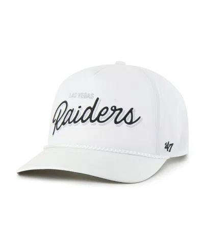 47 Brand Men's White Las Vegas Raiders Brrr Fairway Hitch Adjustable Hat