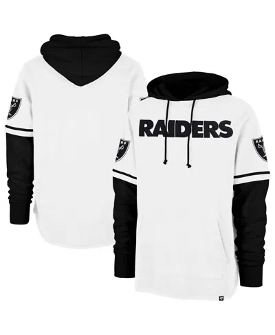 47 Brand Men's White Las Vegas Raiders Trifecta Shortstop Pullover Hoodie