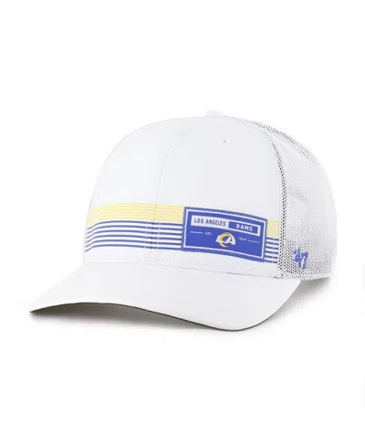 47 Brand Men's White Los Angeles Rams Rangefinder Trucker Adjustable Hat