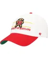 47 Brand Men's White Maryland Terrapins Gridiron Clean Up Adjustable Hat In White