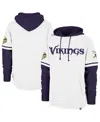 47 Brand Men's White Minnesota Vikings Trifecta Shorts Sweatshirt Pullover Hoodie