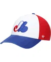 47 Brand Montreal Expos Core Clean Up Cap In White,royal