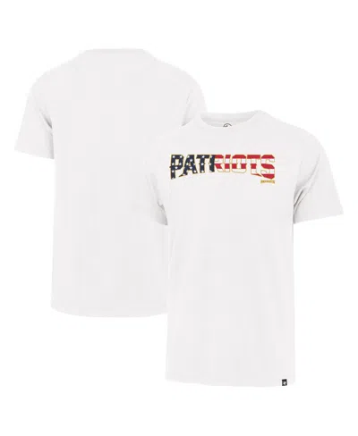 47 Brand Men's White New England Patriots Flag Script Franklin T-shirt