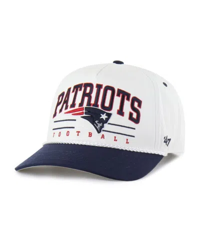47 Brand Men's White New England Patriots Roscoe Two-toned Hitch Adjustable Hat In Multi